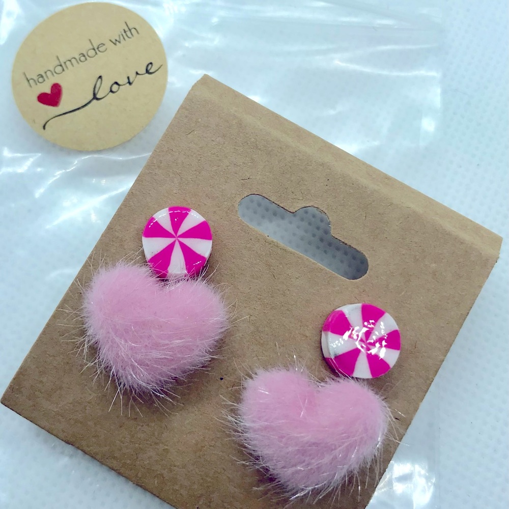 Pink Pink Pink Earrings x2